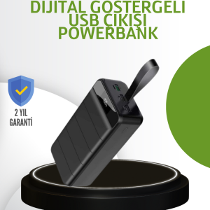 Ultra Güçlü 50.000 mAh Powerbank – LED Ekranlı Çoklu Bağlantı Seçenekli Akıllı Koruma Sistemli Şarj Ünitesi