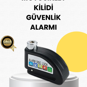 Çelik Gövdeli Alarm Disk Kilidi Motosiklet ve Bisiklet İçin Güvenlik