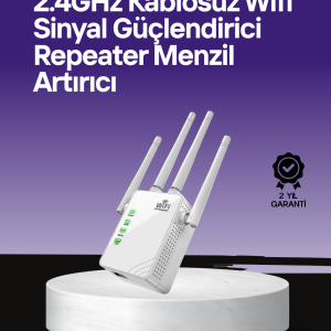 WPS Destekli 2.4GHz + 5GHz WiFi Sinyal Güçlendirici
