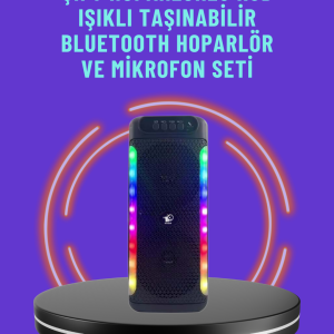 Ev ve Dış Mekan Kullanımına Uygun RGB Işıklı Hoparlör