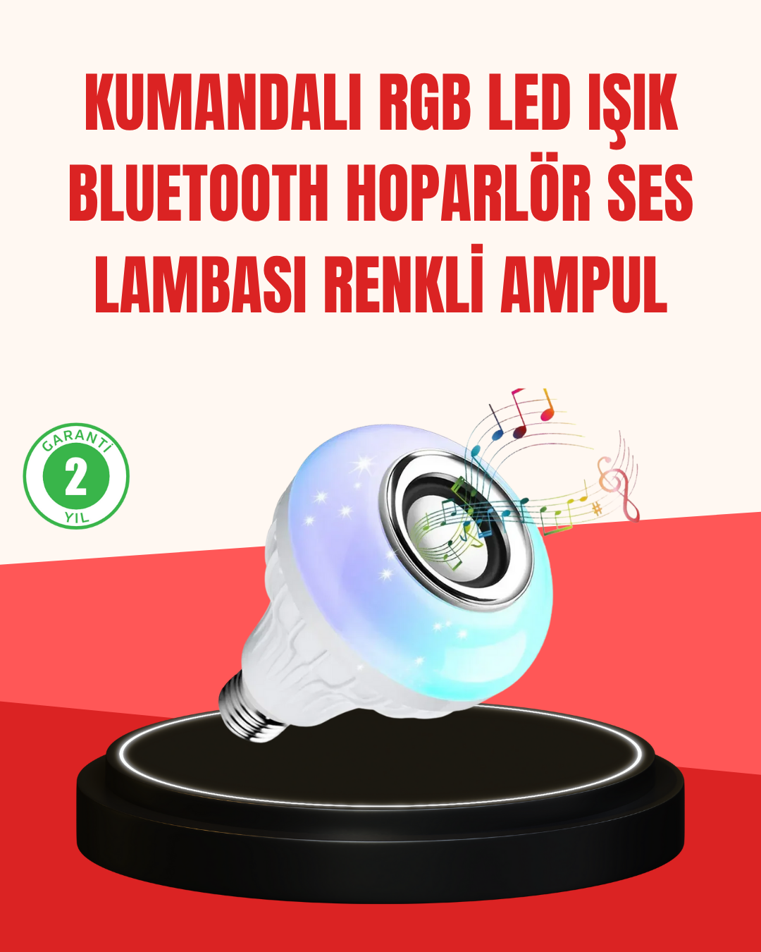Akıllı LED Ampul – E27 Uyumlu ve Müzik Çalarlı Tasarım