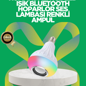 Bluetooth Hoparlörlü LED Ampul – 12W Enerji Tasarruflu