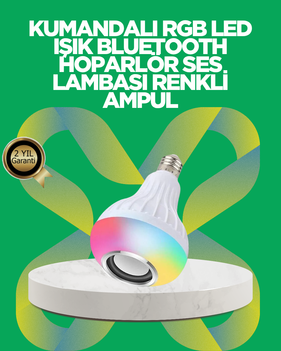 Bluetooth Hoparlörlü LED Ampul – 12W Enerji Tasarruflu