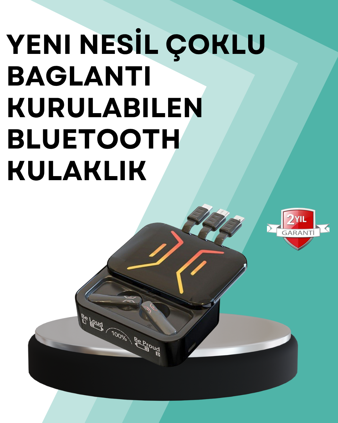 Şarj Kutulu Bluetooth Kulaklık – 2 Saatte Tam Şarj