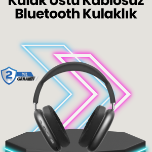 Bluetooth V5.0 Kablosuz Kulak Üstü Kulaklık | Katlanabilir Mikro USB Girişli