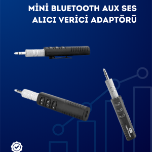 Kablolu Hoparlör ve Kulaklıklar İçin Bluetooth Adaptör | Mini Boy Klipsli Taşınabilir