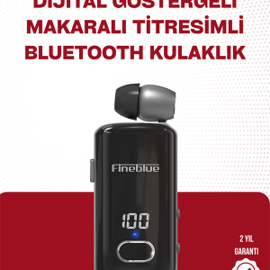 Fineblue F580 Bluetooth Kulaklık – Klipsli Dijital Göstergeli Su Geçirmez 12 Saat Pil Ömürlü