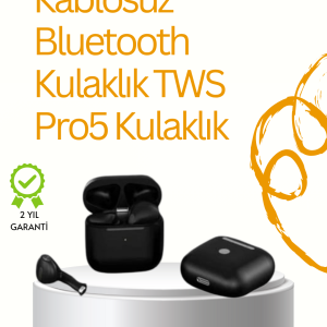 TWS Pro 5 Bluetooth Kulaklık – Gelişmiş Ses Teknolojisi ve Uzun Batarya Ömrü
