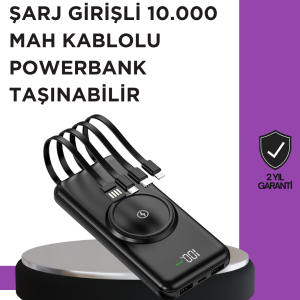 Çoklu Cihaz Uyumu ile Kablolu ve Kablosuz Şarj – Pratik Powerbank