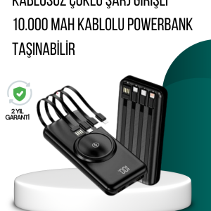 Kompakt Tasarım Güçlü Performans – 10000mAh Kablosuz Powerbank