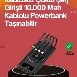 22.5W Hızlı + 15W Kablosuz Şarj – Akıllı Powerbank ile Her An Enerji