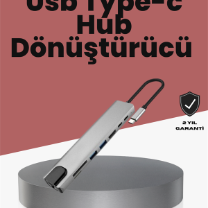 Alüminyum Gövdeli Type‑C HDMI & Ethernet Adaptör – Tak & Çalıştır