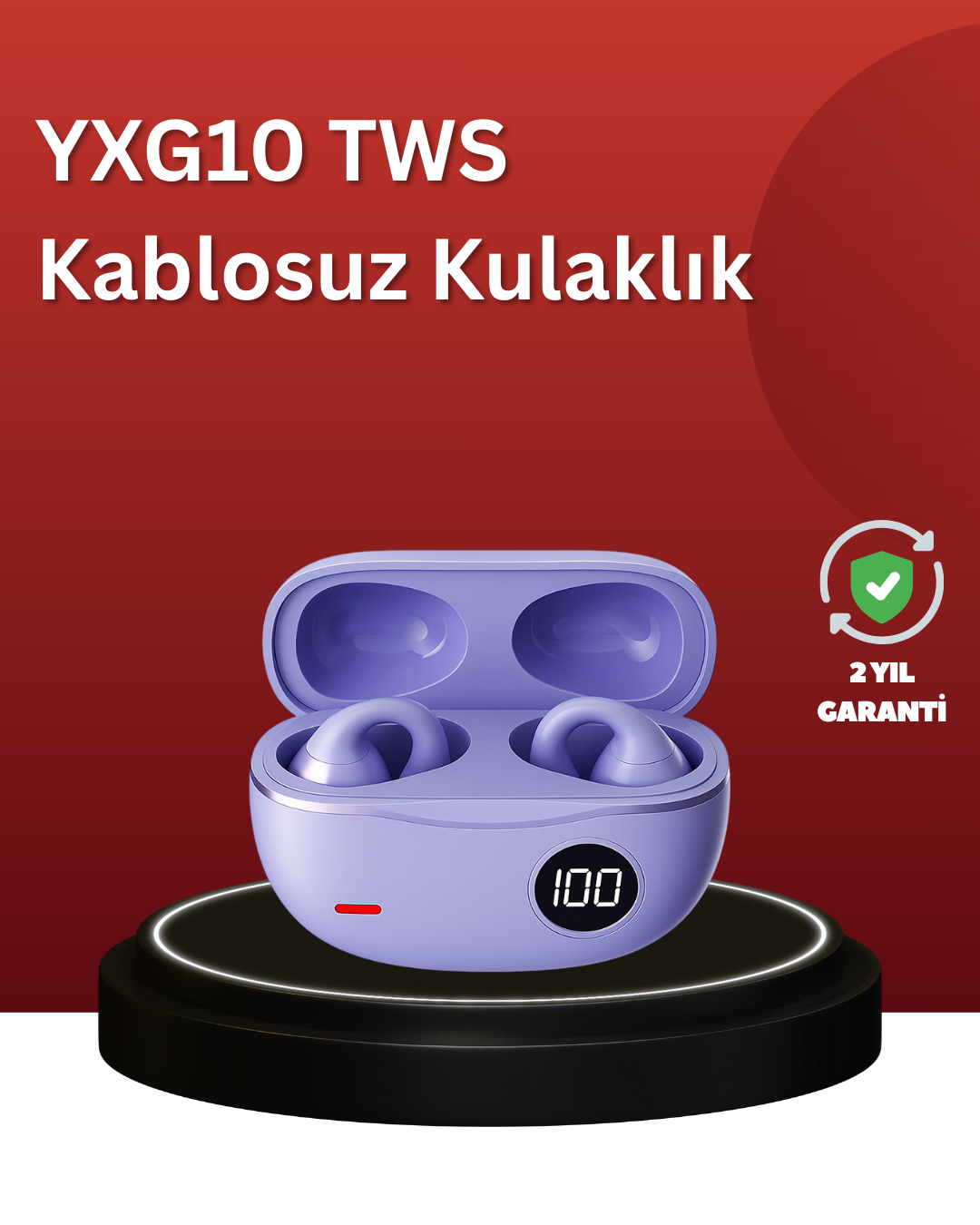 YXG10 Açık Kulak Bluetooth Kulaklık – Klipsli Güvenli Spor Tasarım 30 Saat Pil