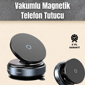 Çok Yönlü Döner Başlıklı Vakumlu Araç Telefon Standı – Sert Yollarda Stabil Kullanım