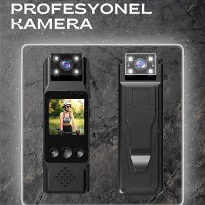 WiFi Destekli Mini Kamera – 180° Dönebilen Lens 1080P Video TFT Ekranlı