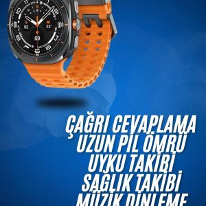 2025 Model Gelişmiş Özellikli Nabız Sensörlü Spor Takibi Yapabilen Titreşimli Saat