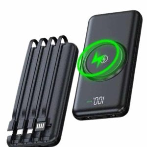 Wireless Powerbank 10000 Mah LED Ekranlı Dahili Kablolu Hızlı Şarj