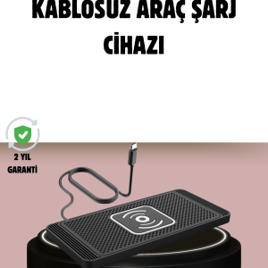 Manyetik Kablosuz Araç Şarj Cihazı – Hızlı Şarj Kaymaz Taban Güvenli Kullanım