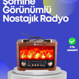 Taşınabilir Kamp Hoparlörü – Solar Şarjlı Şömine Efektli 7W Güçlü Ses