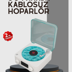 Stereo Sesli Gece Lambalı Bluetooth Hoparlör – Şık Vintage Tasarım