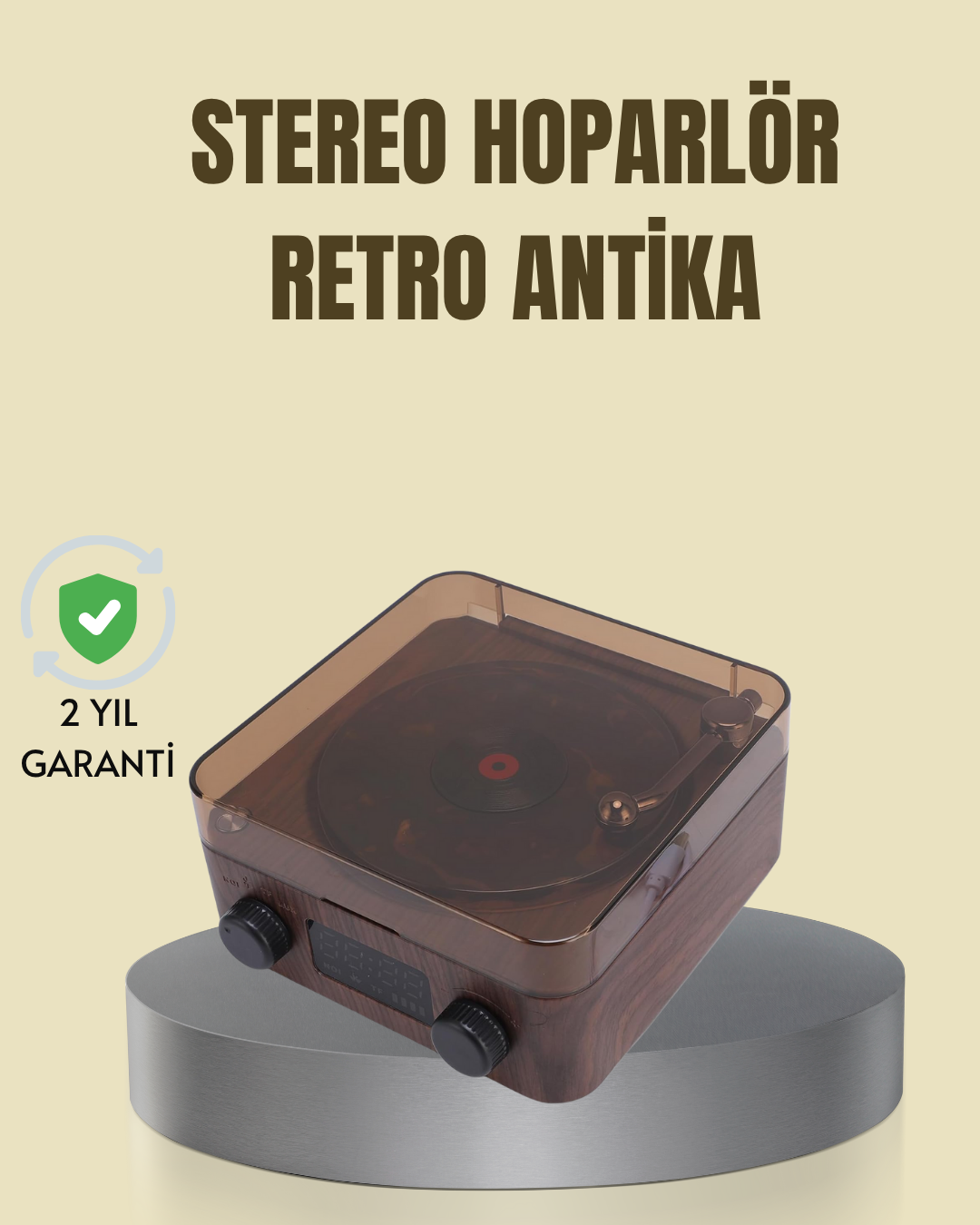 Saatli Gece Işıklı Hoparlör – Modern ve Vintage Tasarım