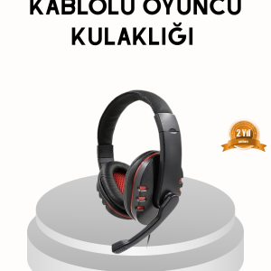 Profesyonel Gaming Kulaklık – Mikrofonlu Yumuşak Pedli Stereo Ses Kalitesi Tere Dayanıklı