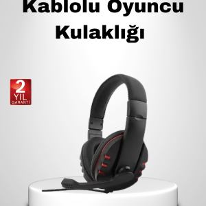 Rahat ve Dayanıklı Mikrofonlu Oyun Kulaklığı – Stereo Ses Ayarlanabilir Kafa Bandı