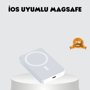 MagSafe Uyumlu Kablosuz Batarya – 27W Hızlı Şarj Destekli Kompakt Güç Bankası