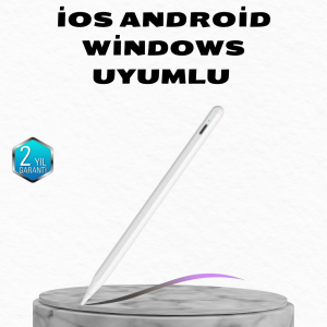 Manyetik Dokunmatik Kalem – Bluetooth Gerektirmeyen Type-C Şarjlı iPad ve Android Uyumlu Hassas Stylus