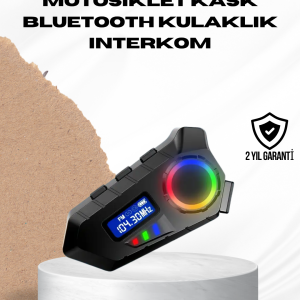 Bluetooth 5.4 İnterkom IP65 Toz ve Su Geçirmez LED Göstergeli