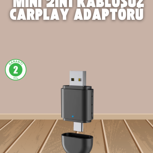 Kablosuz CarPlay Adaptörü – USB-A & Type-C Uyumlu Hızlı Bağlantı Cihazı