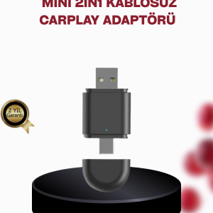 Kablosuz CarPlay Adaptörü – Bluetooth 5.4 ve Wi-Fi 6 Teknolojili Tak & Çalıştır Dönüştürücü