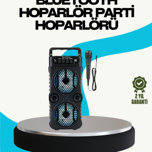 LED Işıklı Kablosuz Hoparlör – Bluetooth FM Radyolu Taşınabilir Şarjlı