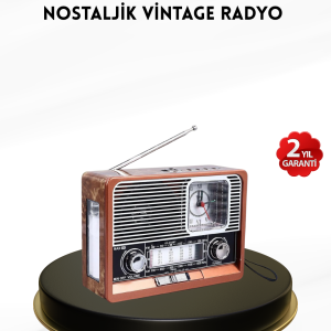Nostaljik Radyo – Şık Dekoratif Tasarım ve Güvenli 2 Yıl Garanti