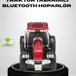 Retro Traktör Tasarımlı Kablosuz Hoparlör USB TF AUX FM Destekli