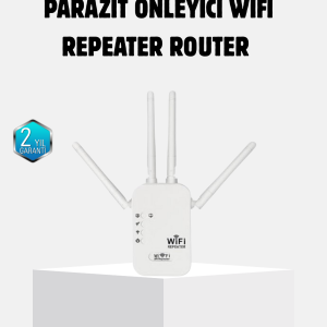 Antenli WiFi Repeater 300m2 Kapsama Alanı WPA3 Güvenlikli