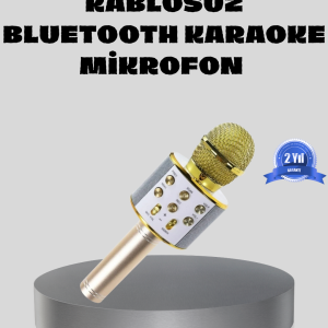 Bluetooth Karaoke Mikrofon Şarjlı Uzun Pil Ömürlü Çok Fonksiyonlu