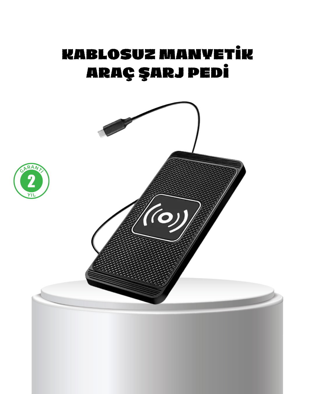 Manyetik Kablosuz Şarj Pedi 15W Hızlı Şarj Kaymaz Silikon Qi Destekli