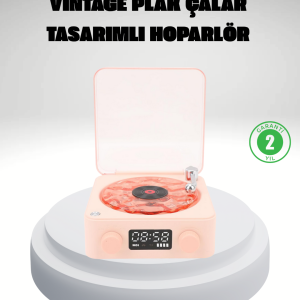 Gece Lambası Stereo Bluetooth Hoparlör Dijital Saat Su Dalgası Efektli 3-ü-1 Cihaz