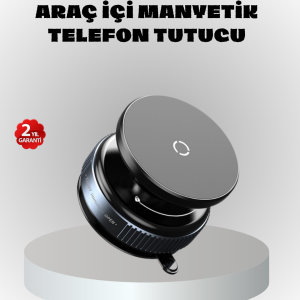 Mıknatıslı Araç Telefon Tutucu Vakum Teknolojili 360° Ayarlanabilir