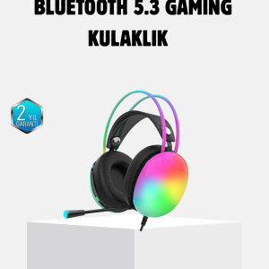 Kablosuz Gaming Kulaklık RGB Aydınlatmalı Bluetooth 5.3 Uzun Pil Ömürlü