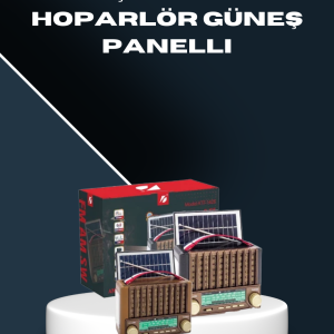 Çok Fonksiyonlu Solar Radyo Bluetooth USB SD Kartlı Taşınabilir Hoparlör