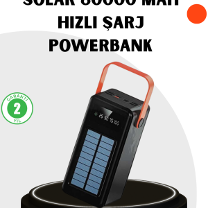 Powerbank Hızlı Şarj Solar Güneş Enerjili Çok Girişli