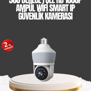 Gece Görüşlü Mobil Uygulamalı Akıllı Ampül Kamera