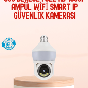 360° Full HD Wi-Fi Akıllı Ampül Kamera Gece Görüşlü
