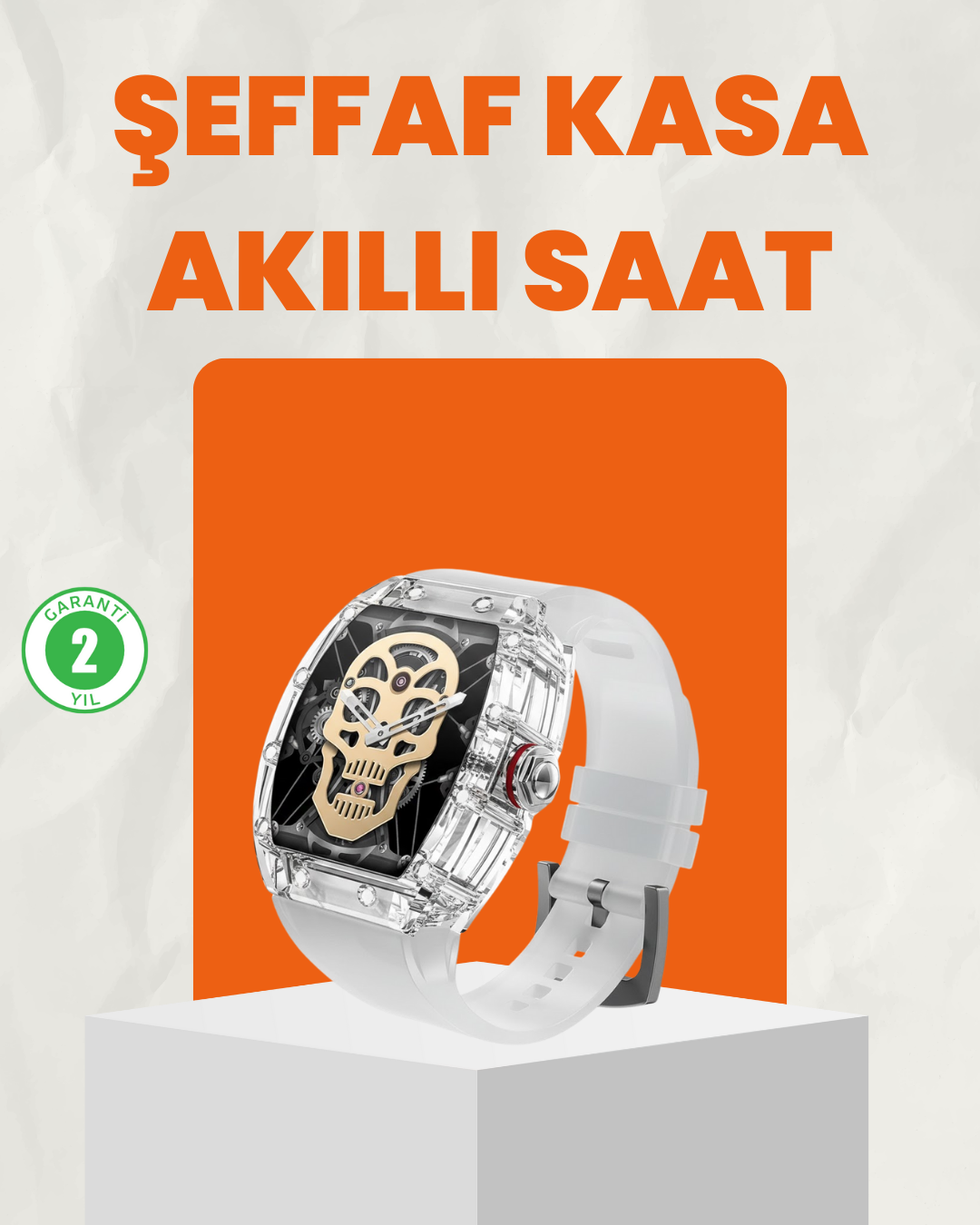 Uzun Pil Ömürlü Akıllı Saat Spor ve Günlük Kullanım