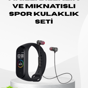 Spor Bileklik + Kablosuz Bluetooth Kulaklık Fitness Seti