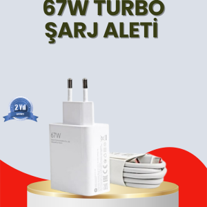 67 Watt Ultra Hızlı Şarj Adaptörü Xiaomi Redmi 9 10 12C Uyumlu