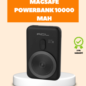 LCD Ekranlı Kablosuz Powerbank Type C ve USB Çıkışlı