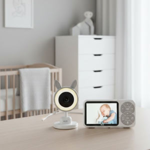 Karşılıklı Sesli Bebek Kamerası 4x Zoom Sıcaklık Sensörlü